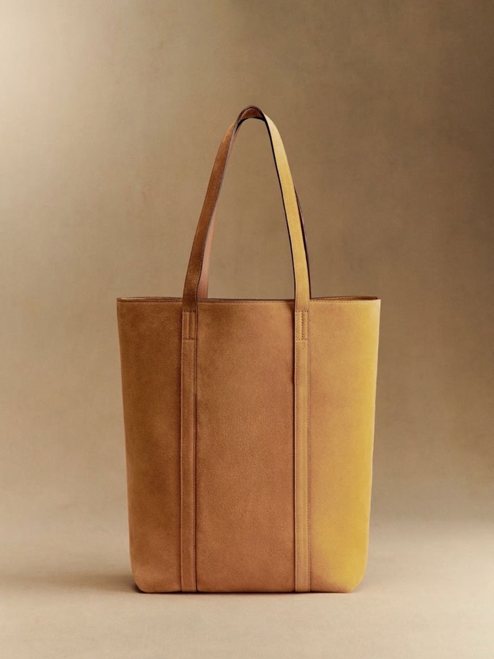 NEW Sezane The Tote in Camel Suede